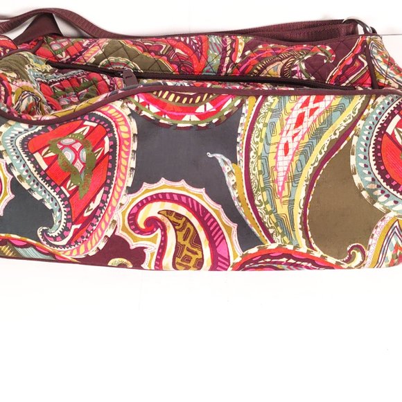 Vera Bradley Retired Print Paisley Crossbody Bohemian Purse/Diaper Bag - Picture 3 of 8